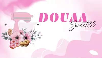 تصميم بطاقة عمل لمحل صناعة الحلويات والشعار الخاص بهم