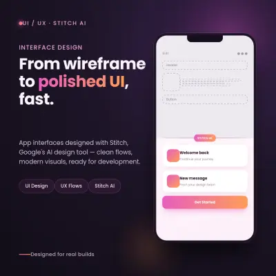 هصمم لك واجهات UI/UX احترافية لتطبيقك باستخدام Stitch