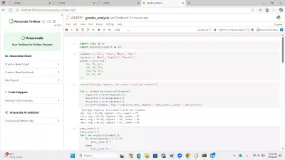 أأقدم خدمة تحليل درجات الطلاب باستخدام Python وNumPy وMatplotlib، تشمل حساب المتوسط، أعلى وأدنى الدرجات، عدد الناجحين والراسبين، وإنشاء مخططات بيانية لكل طالب. يتم التسليم في ملف Jupyter Notebook مرتب وجاهز.