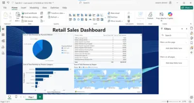 صورة العمل عمل داشبورد باستخدام Power BI