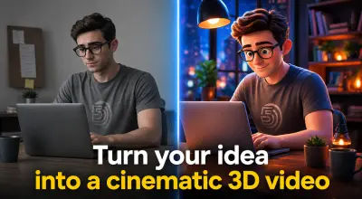 سأصنع لك فيديو 3D بأسلوب Pixar يحول فكرتك لقصة مؤثرة