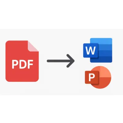 تحويل ملفات Pdf ل Word, PowerPoint