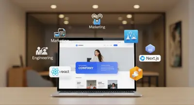 تطوير موقع شركة احترافي وسريع باستخدام Next.js و Tailwind CSS (متوافق مع معايير SEO)
