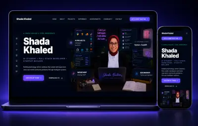 تصميم وتطوير موقع Portfolio احترافي للمطورين والطلاب وأصحاب الأعمال