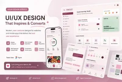 أصمم UI/UX احترافي لموقعك أو تطبيقك باستخدام Figma