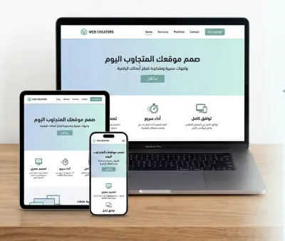 تصميم صفحة هبوط (Landing Page) عصرية ومتجاوبة