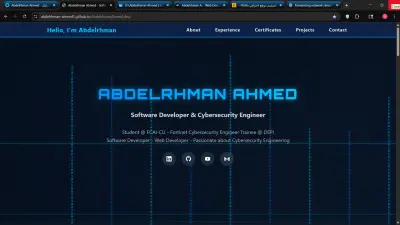 تصميم موقع احترافي Portfolio باستخدام HTML, CSS لعرض اعمالك
