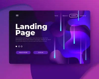 تصميم صفحة هبوط احترافية باستخدام html و css و javaScript