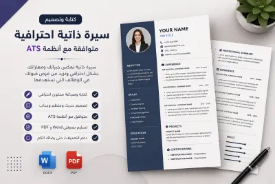 كتابة وتصميم سيرة ذاتية احترافية متوافقة مع أنظمة ATS
