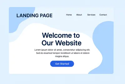 تصميم صفحة landing page لموقع الكتروني