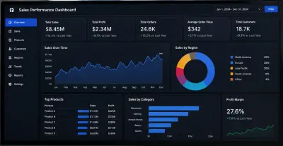 صورة العمل تصميم Dashboard احترافي لعرض وتحليل البيانات
