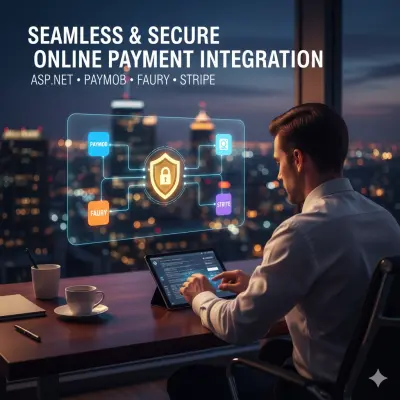 أقوم بربط موقعك الإلكتروني ببوابة دفع إلكتروني مثل Paymob، Fawry، أو Stripe باستخدام ASP.NET، لتمكين العملاء من الدفع مباشرة من خلال الموقع بطريقة آمنة وسلسة.