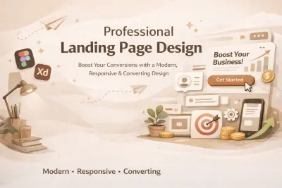 تصميم Landing Page احترافية عالية التحويل لزيادة المبيعات
