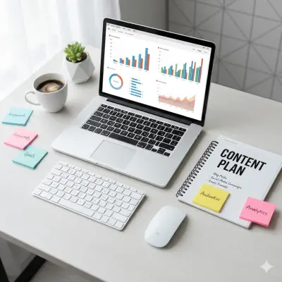أقدم لك استراتيجية تسويق وخطة محتوى متكاملة تساعدك على تنظيم ونشر محتواك بشكل فعال.