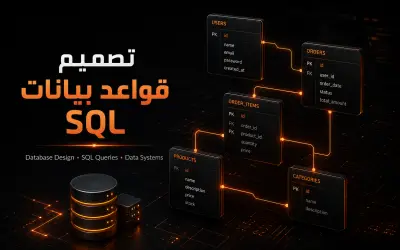 تصميم قواعد بيانات وكتابة استعلامات SQL لإدارة وتحليل البيانات