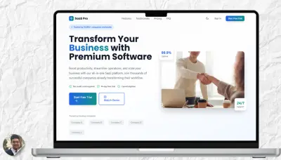 تصميم صفحة هبوط احترافية باستخدام React بجودة عالية