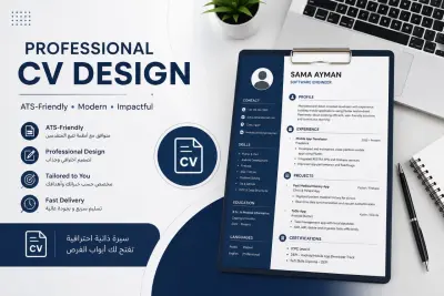 سأقوم بكتابة CV احترافي ومصمم بعناية يعكس مهاراتك، خبراتك، وإنجازاتك بطريقة منظمة وجذابة تناسب مجالك.