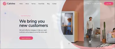 صفحة هبوط احترافية متجاوبة بـ HTML وCSS وTailwindCSS