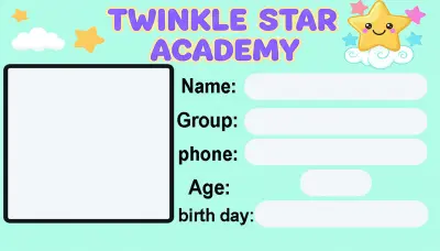 تصميم كارت ID احترافي للأطفال للحضانة أو المدرسة بألوان جذابة