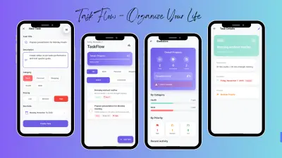 تطبيق Flutter لإدارة المهام + تصميم احترافي +و تخزين محلي
