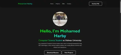 انشاء صفحة  (One Page Portfolio)