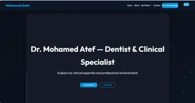 تصميم بورتوفليو جذاب واحترافي متجاوب علي الموبايل والكمبيوتر