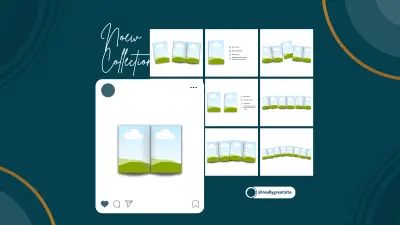 تصميم وتقديم 15 قالب عرض احترافي (Mockup) للكتب والمجلات