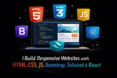 تصميم موقع ويب احترافي ومتجاوب مع جميع الأجهزة – 7 صفحات