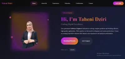 تصميم وتطوير موقع بورتفوليو شخصي احترافي لعرض أعمالك ومهاراتك