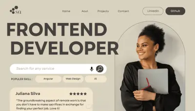 تصميم موقع شخصي (Portfolio) مميز للتعريف بك وعرض أعمالك