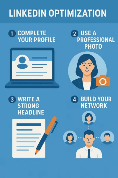 تطوير وتحسين حساب لينكدان بشكل احترافي