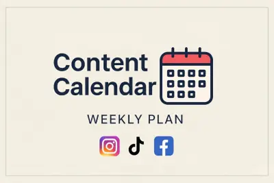 سأقوم بتقديم خطة محتوى أسبوعية Content Calendar لمدة 7 أيام