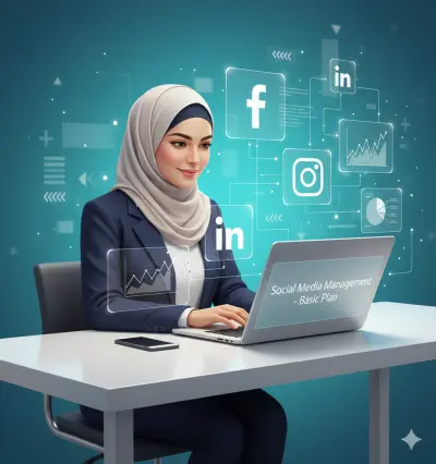 إدارة احترافية لحساباتك على السوشيال ميديا – الباقة الأساسية (Basic Management)