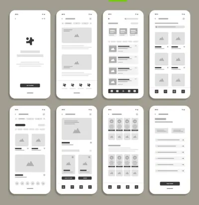 سأصمم لك Wireframe واضح لتطبيقك أو موقعك قبل التطوير