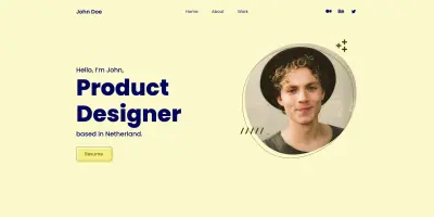 تصميم صفحة Portfolio احترافية