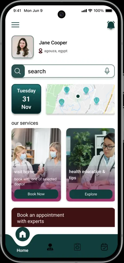 تطبيق طبي مبتكر لحجز الأطباء وإدارة السجلات بسهولة