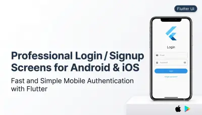 صفحات تسجيل دخول Login/Signupأنيقة ومتجاوبة ب Flutter