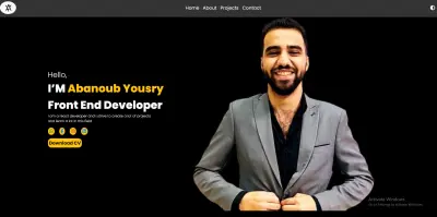 تصميم صفحة تعريف شخصية إلكترونية Portfolio