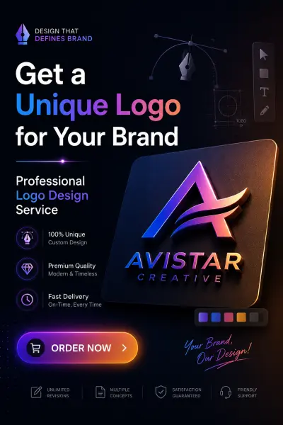 تصميم شعار Logo احترافي او صور مخصصة ل موقعك الاكتروني
