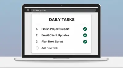 تطوير تطبيق قائمة مهام (To-Do List) تفاعلي باستخدام HTML وCSS وJavaScript