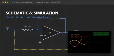 رسم المخططات الهندسية (Schematic) ومحاكاة الدوائر الإلكترونية (Simulation) باستخدام Proteus/Wokwi