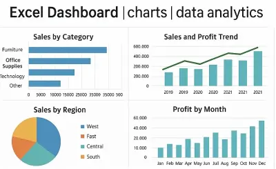 تصميم وإنشاء شيتات Excel احترافية مع جداول تحليلية وCharts ديناميكية