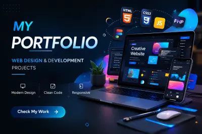 تصميم موقع ويب بورتفليو شخصي احترافي