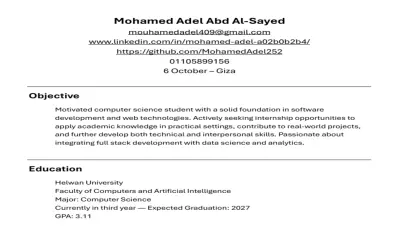 صورة العمل كتابة سيرة ذاتية احترافية بصيغتي Word و PDF