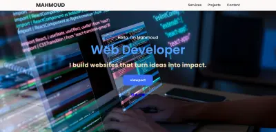 تصميم (Portfolio) احترافي ومتجاوب