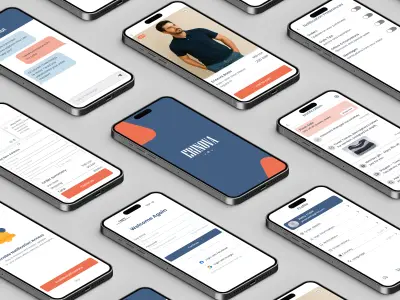 تصميم واجهة واحدة لتطبيق موبايل بأسلوب أنيق واحترافي