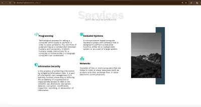 تصميم وتطوير صفحة هوية  Portfolio