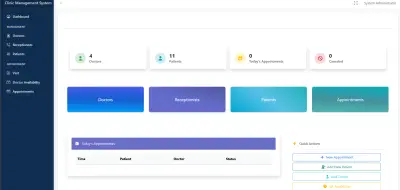 تصميم وتطوير نظام إدارة عيادة متكامل Clinic Management System باستخدام ASP.NET Core + SQL
