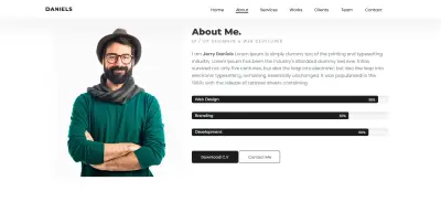 تصميم Portfolio احترافي لعرض أعمالك بشكل جذاب ومتجاوب علي جميع الاجهزه