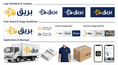 تصميم هوية بصرية متكاملة للبراند – شعار، ألوان، وبطاقات عمل احترافية